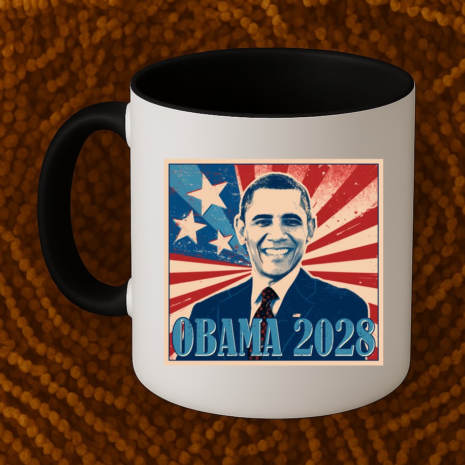 Retro Vintage Obama 2028 Mug