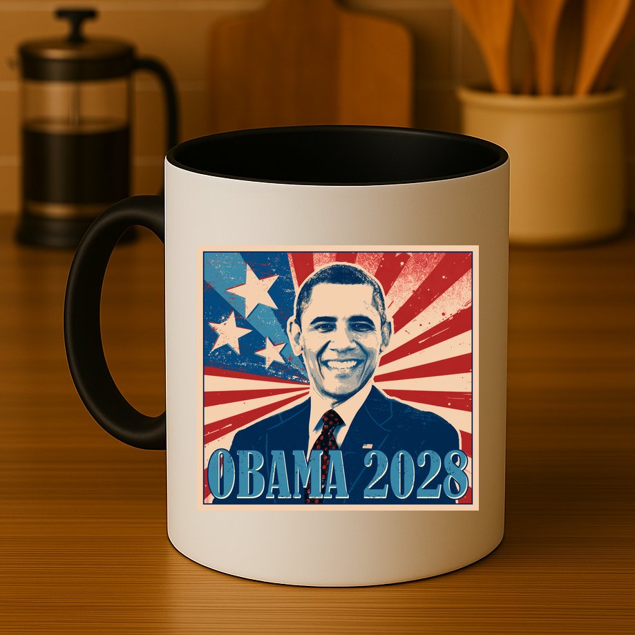 Retro Vintage Obama 2028 Mug