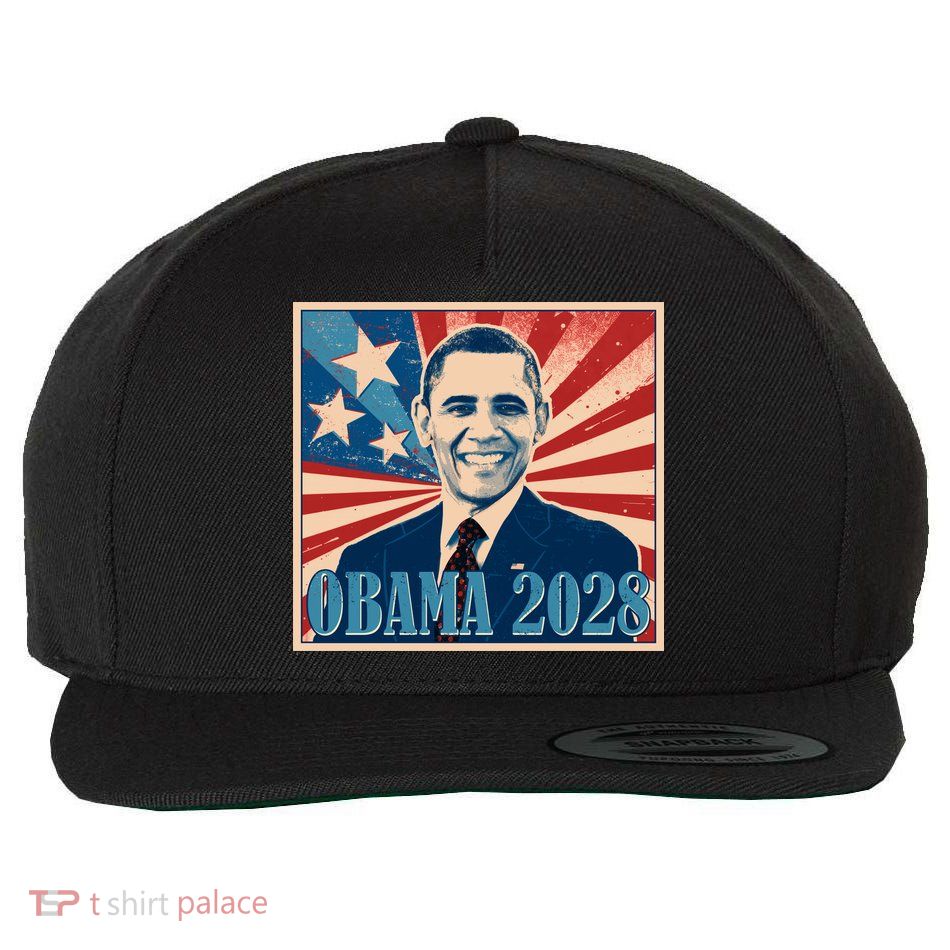 Retro Vintage Obama 2028 Wool Snapback Cap