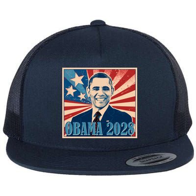 Retro Vintage Obama 2028 Flatbill Hat