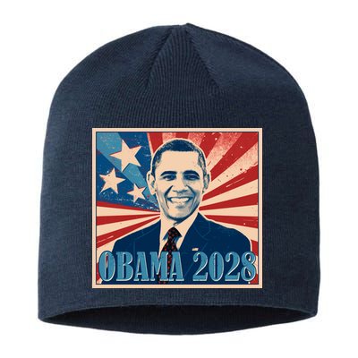 Retro Vintage Obama 2028 Sustainable Beanie