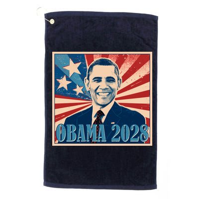 Retro Vintage Obama 2028 Golf Towel