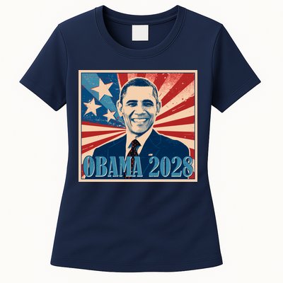 Retro Vintage Obama 2028 Womens T-Shirt
