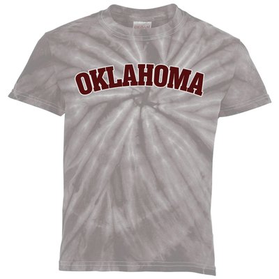 Retro Vintage Oklahoma Souvenir Gift Of Oklahoma Kids Tie-Dye T-Shirt