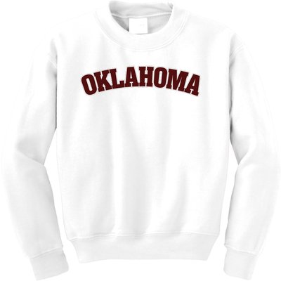 Retro Vintage Oklahoma Souvenir Gift Of Oklahoma Kids Sweatshirt