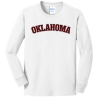 Retro Vintage Oklahoma Souvenir Gift Of Oklahoma Kids Long Sleeve Shirt