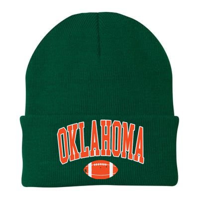 Retro Vintage Oklahoma Football Distressed Gifts Knit Cap Winter Beanie