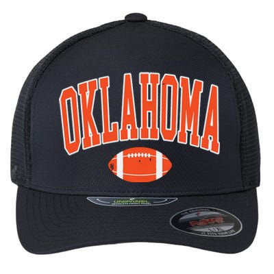 Retro Vintage Oklahoma Football Distressed Gifts Flexfit Unipanel Trucker Cap