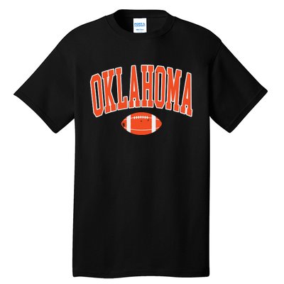 Retro Vintage Oklahoma Football Distressed Gifts Tall T-Shirt