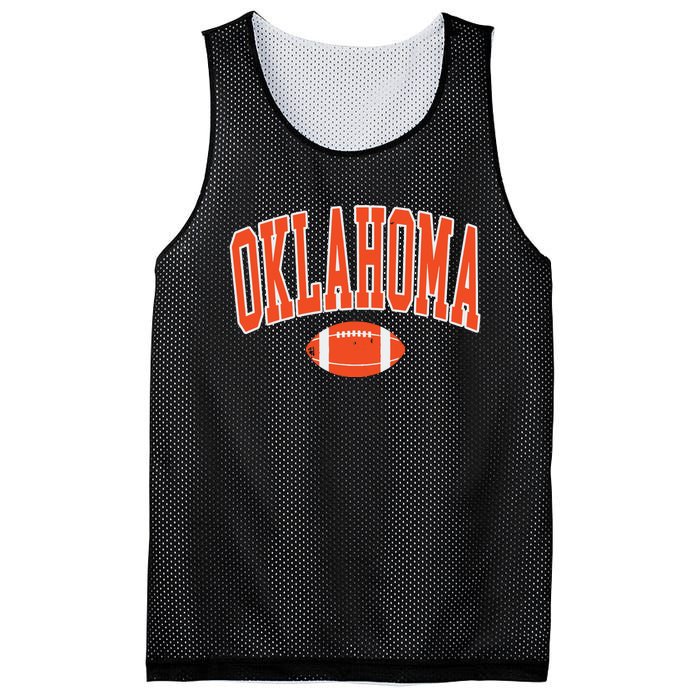 Retro Vintage Oklahoma Football Distressed Gifts Mesh Reversible Basketball Jersey Tank