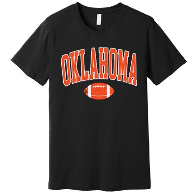 Retro Vintage Oklahoma Football Distressed Gifts Premium T-Shirt