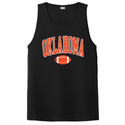 Retro Vintage Oklahoma Football Distressed Gifts PosiCharge Competitor Tank