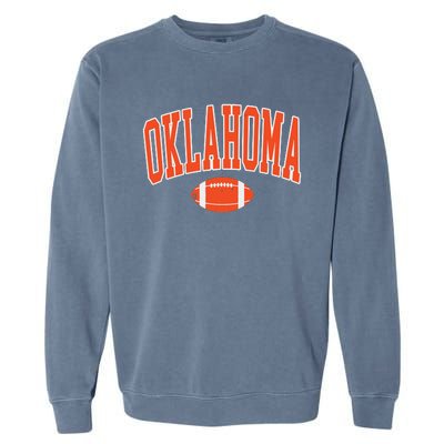 Retro Vintage Oklahoma Football Distressed Gifts Garment-Dyed Sweatshirt