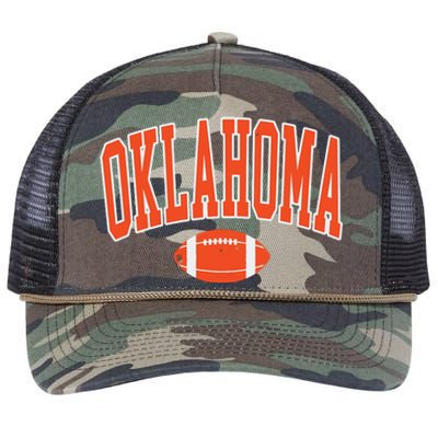 Retro Vintage Oklahoma Football Distressed Gifts Retro Rope Trucker Hat Cap