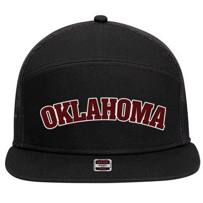 Retro Vintage Oklahoma Souvenir Gift Of Oklahoma 7 Panel Mesh Trucker Snapback Hat