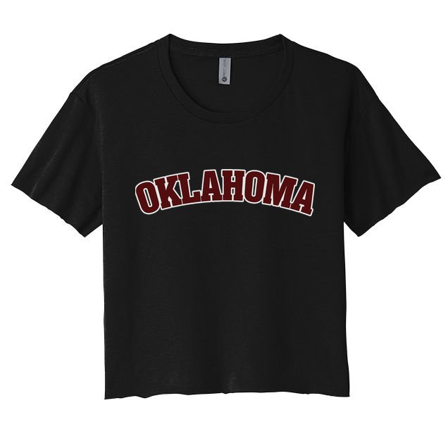 Retro Vintage Oklahoma Souvenir Gift Of Oklahoma Crop Top