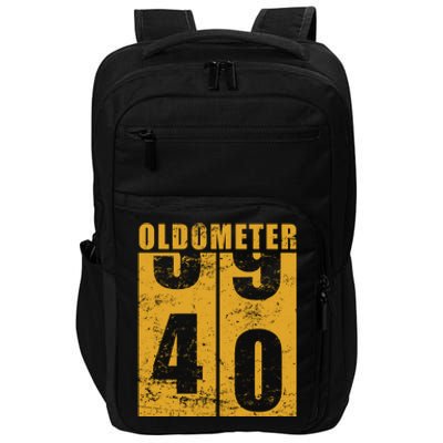 Retro Vintage Oldometer 40 Years Old Impact Tech Backpack