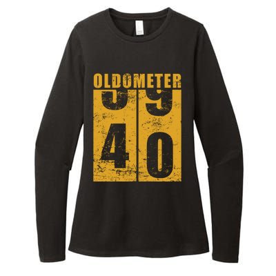 Retro Vintage Oldometer 40 Years Old Womens CVC Long Sleeve Shirt