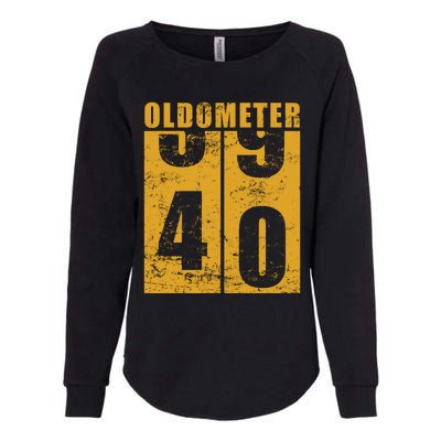 Retro Vintage Oldometer 40 Years Old Womens California Wash Sweatshirt