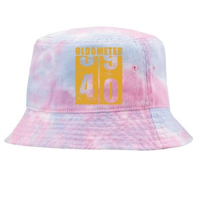 Retro Vintage Oldometer 40 Years Old Tie-Dyed Bucket Hat