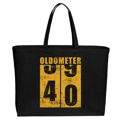 Retro Vintage Oldometer 40 Years Old Cotton Canvas Jumbo Tote