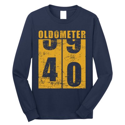 Retro Vintage Oldometer 40 Years Old Long Sleeve Shirt