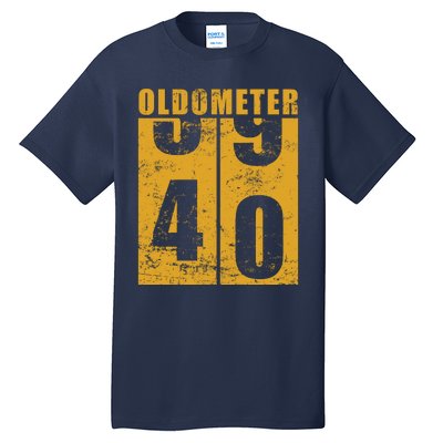 Retro Vintage Oldometer 40 Years Old Tall T-Shirt