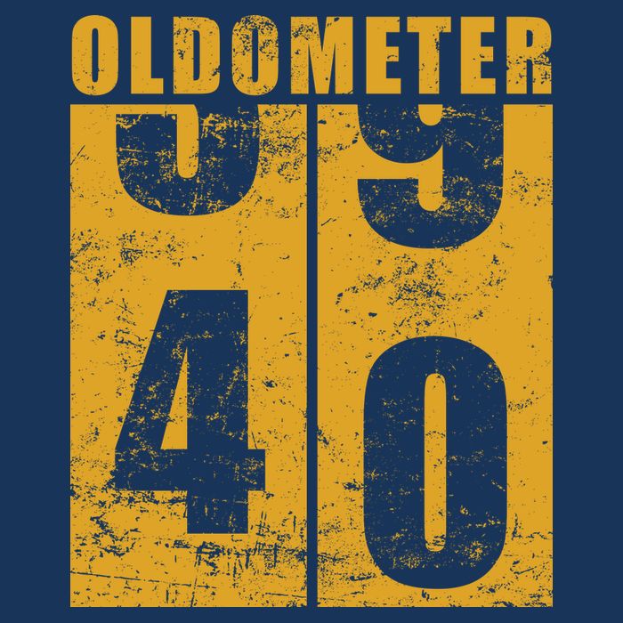 Retro Vintage Oldometer 40 Years Old Tall T-Shirt