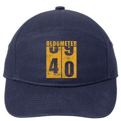 Retro Vintage Oldometer 40 Years Old 7-Panel Snapback Hat