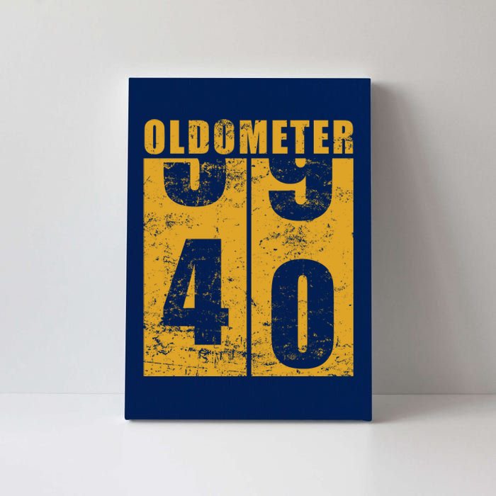 Retro Vintage Oldometer 40 Years Old Canvas