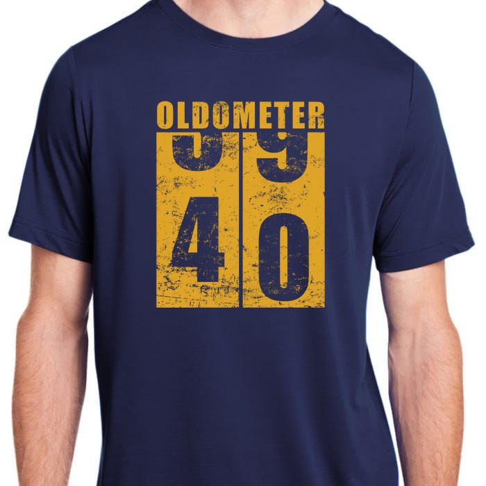 Retro Vintage Oldometer 40 Years Old Adult ChromaSoft Performance T-Shirt