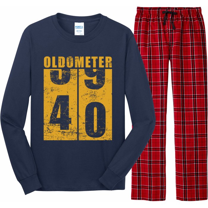 Retro Vintage Oldometer 40 Years Old Long Sleeve Pajama Set