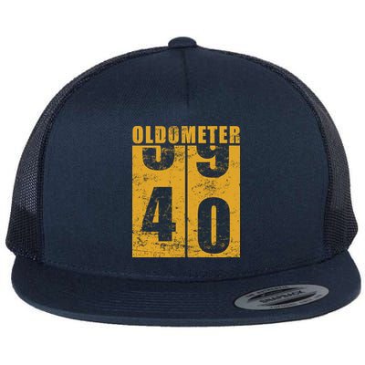 Retro Vintage Oldometer 40 Years Old Flatbill Hat