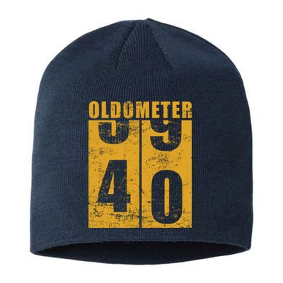 Retro Vintage Oldometer 40 Years Old Sustainable Beanie