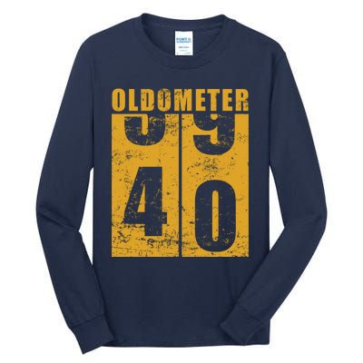 Retro Vintage Oldometer 40 Years Old Tall Long Sleeve T-Shirt