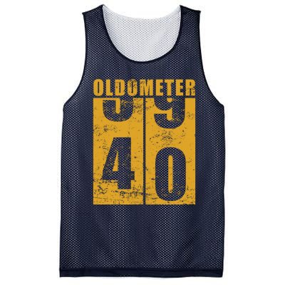 Retro Vintage Oldometer 40 Years Old Mesh Reversible Basketball Jersey Tank