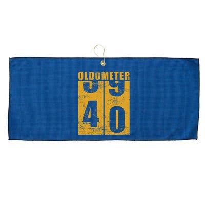 Retro Vintage Oldometer 40 Years Old Large Microfiber Waffle Golf Towel