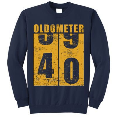Retro Vintage Oldometer 40 Years Old Tall Sweatshirt