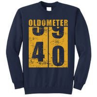 Retro Vintage Oldometer 40 Years Old Tall Sweatshirt