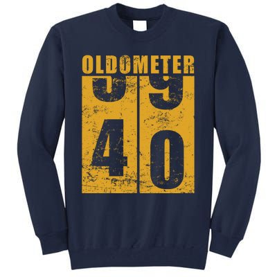 Retro Vintage Oldometer 40 Years Old Tall Sweatshirt