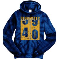 Retro Vintage Oldometer 40 Years Old Tie Dye Hoodie