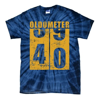 Retro Vintage Oldometer 40 Years Old Tie-Dye T-Shirt