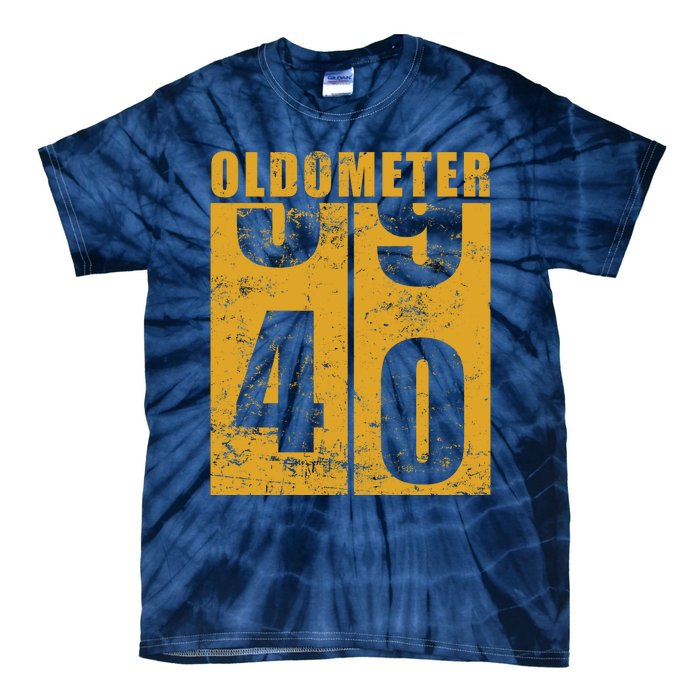 Retro Vintage Oldometer 40 Years Old Tie-Dye T-Shirt