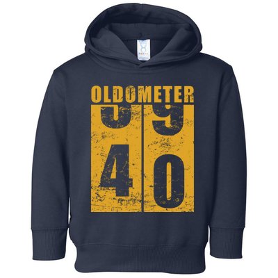 Retro Vintage Oldometer 40 Years Old Toddler Hoodie