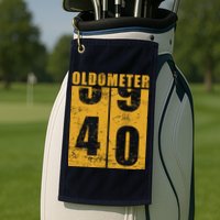 Retro Vintage Oldometer 40 Years Old Golf Towel