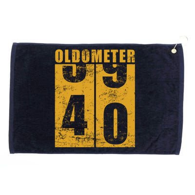 Retro Vintage Oldometer 40 Years Old Grommeted Golf Towel