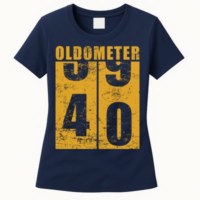 Retro Vintage Oldometer 40 Years Old Womens T-Shirt