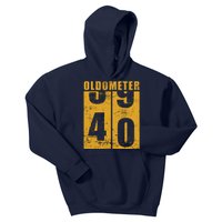 Retro Vintage Oldometer 40 Years Old Kids Hoodie