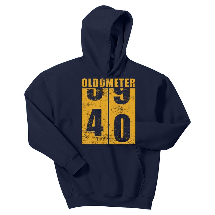 Retro Vintage Oldometer 40 Years Old Kids Hoodie