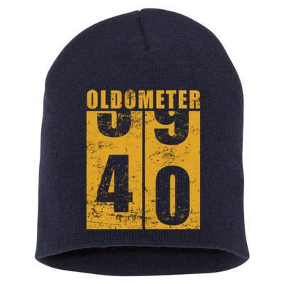 Retro Vintage Oldometer 40 Years Old Short Acrylic Beanie